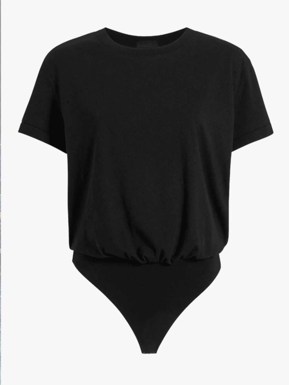 (2) Nuuds Women’s T-shirt Bodysuits. Black & White. Size Medium. Like New.